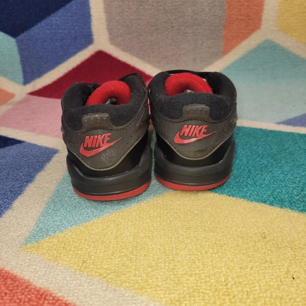 Jordan Stadium‎ 90 Kids Shoes Black Anthracite Red FQ7936-060 Size 12C